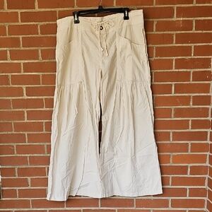 XCVI Cream Wide Leg Pants